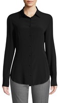 Thumbnail for your product : Piazza Sempione Crepe De Chine Point Collar Shirt