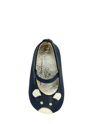 Little Marc Jacobs Mouse Embroidered Patent Leather Flats