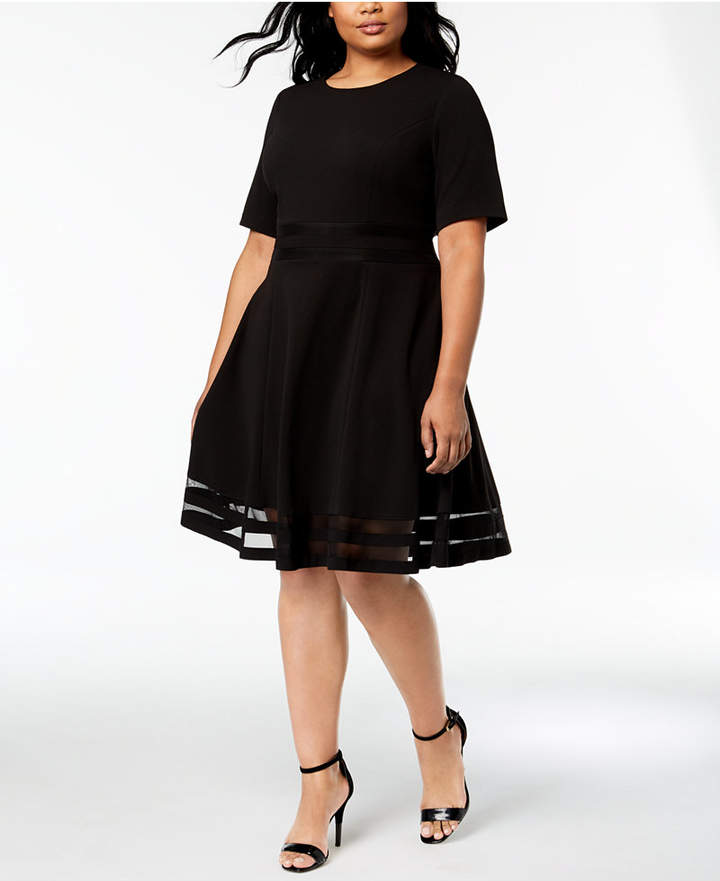 calvin klein illusion hem dress