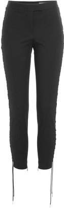 Alexander McQueen Skinny Pants with Lace-Up Detail