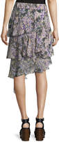 Thumbnail for your product : Etoile Isabel Marant Jeezon Floral-Knit Cotton Skirt