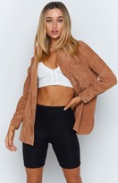 Thumbnail for your product : Beginning Boutique Hidden Gem Button Up Top Camel