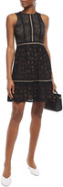 Thumbnail for your product : MICHAEL Michael Kors Eyelet-embellished Cotton-blend Lace Mini Dress