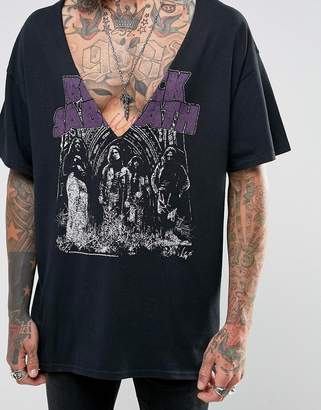 Reclaimed Vintage Inspired Oversized T-Shirt With Black Sabbath Print