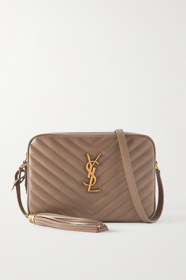 Saint Laurent Lou Medium Quilted Leather Shoulder Bag Brown ShopStyle