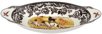 Spode Dogs Bread Tray - White/Brown