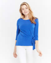 Thumbnail for your product : Premise Blue Side Tie Accent Shirt