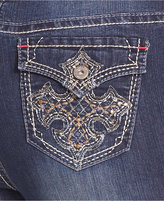 Thumbnail for your product : Hydraulic Plus Size Lola Destructed Straight-Leg Jeans, Dark Wash