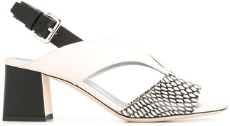 Pollini animal print sandals - women - Leather - 38.5