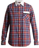 Thumbnail for your product : Blouse - Stevie Point-collar Cotton-tartan Shirt - Red Navy