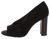 Thumbnail for your product : Hermes Suede Peep-Toe Pumps