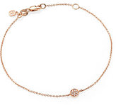 Thumbnail for your product : Sydney Evan Diamond & 14K Rose Gold Tiny Disc Bracelet
