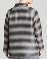 Thumbnail for your product : Lafayette 148 New York Plus Zineb Ombre Stripe Topper