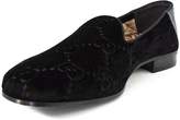 Thumbnail for your product : Gucci Black Gg Velvet Loafer.