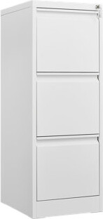 Inbox Zero 3 Drawer File Cabinet with Lock Metal Vertical File Storage Cabinet Office Home Steel Vertical File Cabinet for A4 Legal/Letter Size Narrow File Cabin
