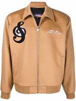 Thumbnail for your product : Just Don Embroidered-Logo Zip-Up Jacket