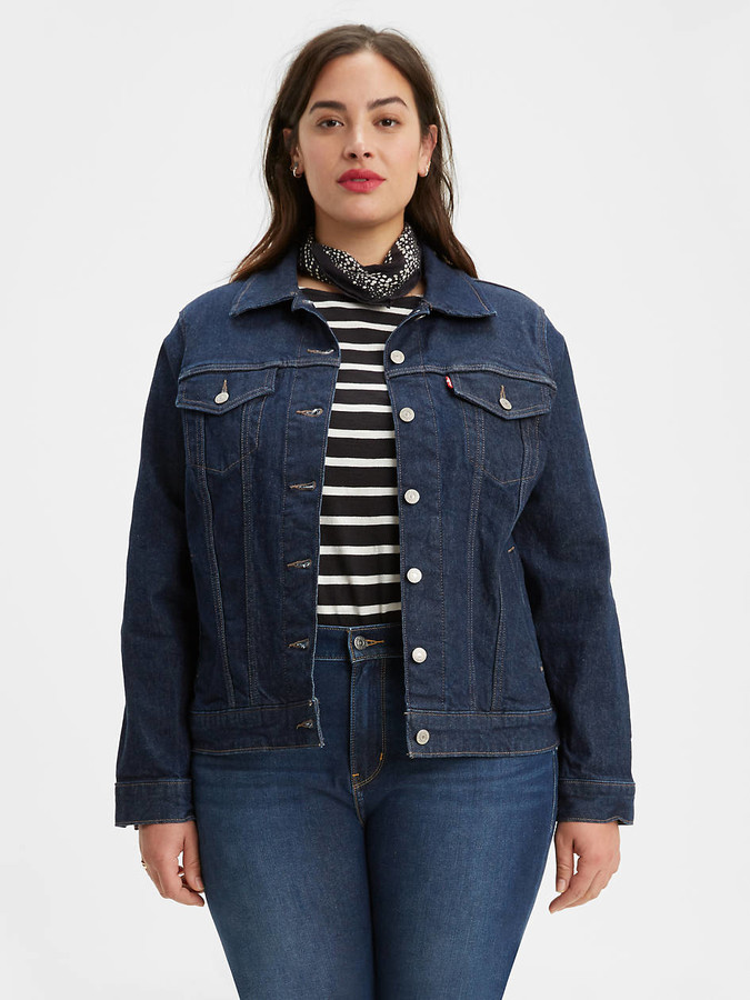 levi jean jacket plus size