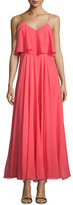 Thumbnail for your product : Halston Sleeveless Flounce-Bodice Dress, Coral
