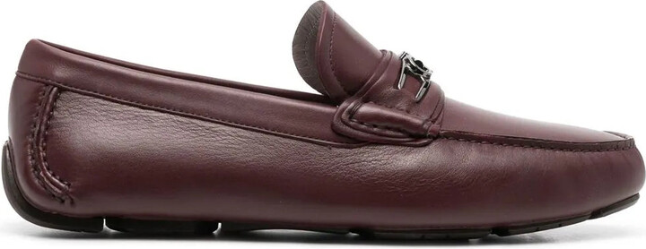 Ferragamo Gancini-Buckle Leather Loafers