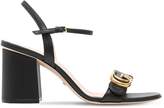 Gucci 75mm Marmont Gg Leather Sandals 