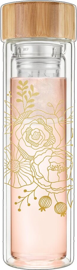 Pinky Up Blair Bouquet Glass Travel Infuser Mug