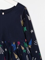 Thumbnail for your product : Billieblush Long Sleeve Glitter Star Print Dress