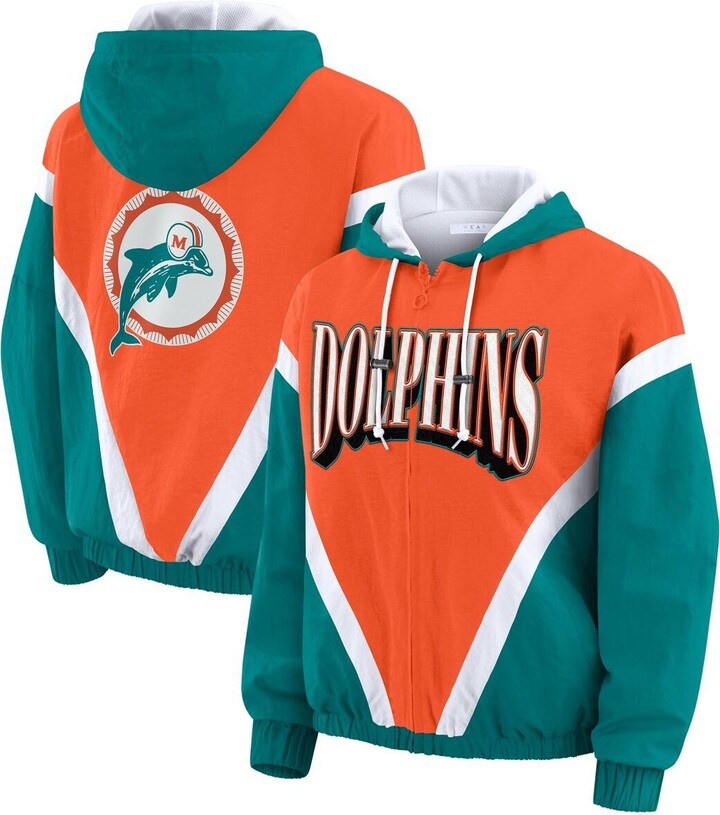Wear by Erin Andrews Women's Orange/Aqua Miami Dolphins Retro