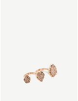 Thumbnail for your product : Kendra Scott Naomi 14ct rose-gold plated and drusy double ring