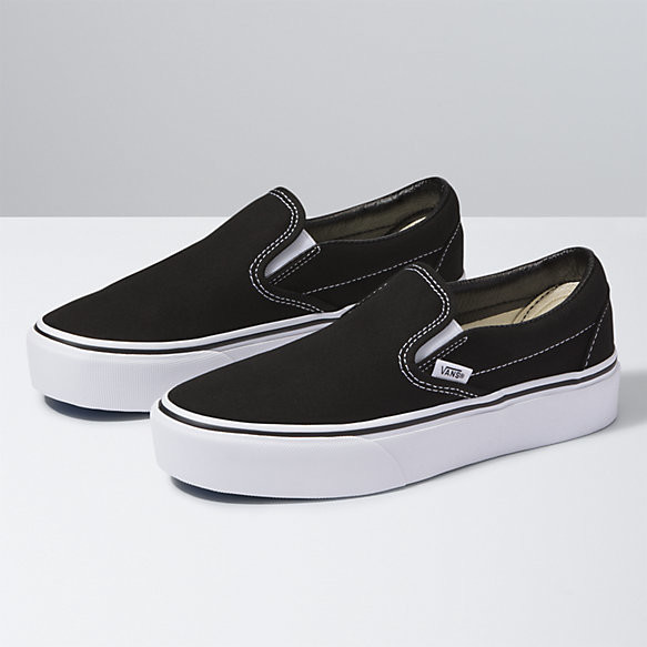 platform black vans womens