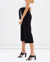Thumbnail for your product : Miss Selfridge Tie Crop Jersey Trousers