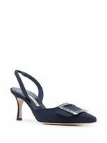 Thumbnail for your product : Manolo Blahnik Buckle-Detail Leather Pumps