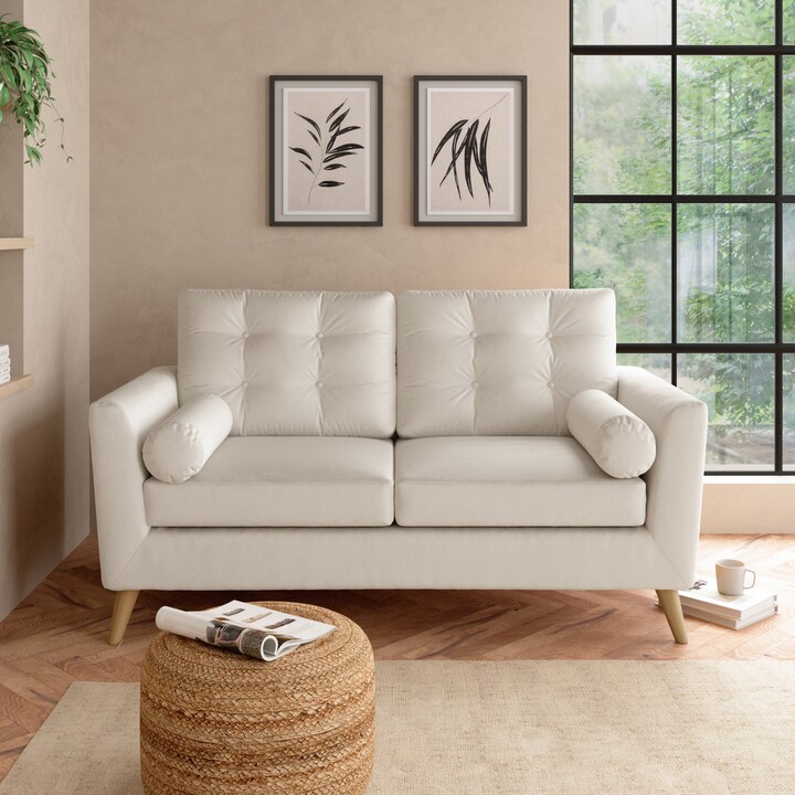 The Edited Life Lewes 3 Seater Sofa Luxury Velvet Natural - ShopStyle