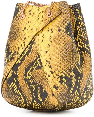 THE VOLON Snakeskin-Effect Shoulder Bag