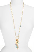 Thumbnail for your product : Alexis Bittar 'Elements - Maldivian' Long Feather Charm Pendant Necklace