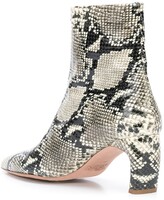 Thumbnail for your product : Rosetta Getty Front-Zip Snakeskin Boots