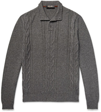 Loro Piana Cable-Knit Cashmere and Silk-Blend Sweater
