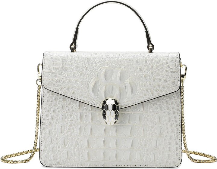 Tiffany & Fred Paris Embossed Leather Messenger Bag