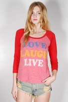 Thumbnail for your product : Rebel Yell Love Baseball Tee in Red