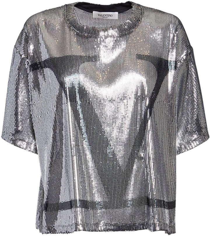 black and silver sparkly top