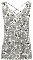 Thumbnail for your product : M&Co Floral print lattice back vest top