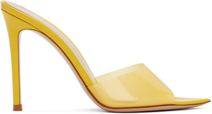 transparent yellow heels
