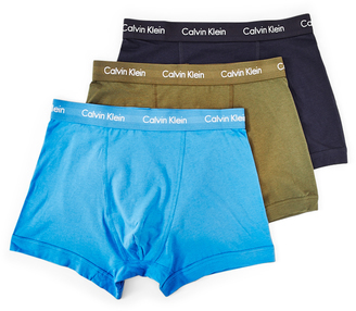 Calvin Klein Underwear Cotton Stretch 3 Pack Blue, Navy & Green