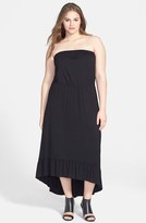 Thumbnail for your product : Sejour Strapless High/Low Jersey Maxi Dress (Plus Size)