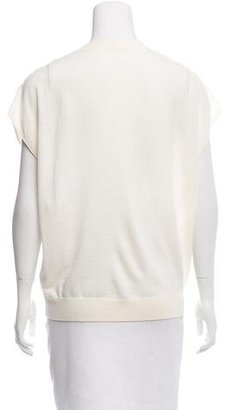 Adam Lippes Broderie Anglaise Wool Top