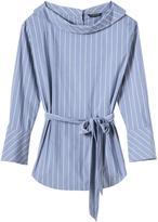 Thumbnail for your product : Banana Republic Stripe Button-Back Belted Shirt