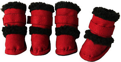 Pet Life The Faux Shearling "Duggz" Pet Shoes