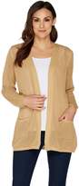 Thumbnail for your product : Belle By Kim Gravel Belle by Kim Gravel Mesh Knit Tunic Cardigan