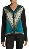 Thumbnail for your product : Versace Printed V-Neck Cardigan
