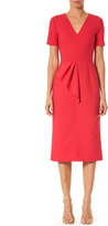 Thumbnail for your product : Carolina Herrera Short-Sleeve Cocktail Dress with Draped Detail
