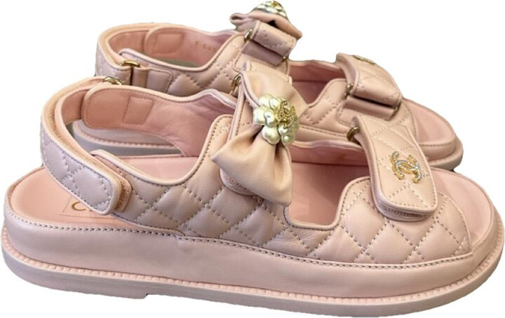 Chanel Dad Sandals leather sandal - ShopStyle